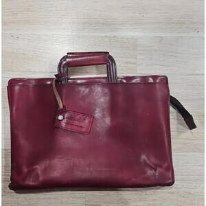 Ambassador Genuine Pigskin 16"x 11"Attache Portfolio Bag Satchel Brief Case VTG